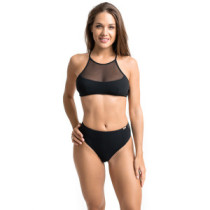 Ocean Haze Swim Bra, Black, Zoe