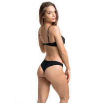 Wildcat Swim Bra, Black, Zoe