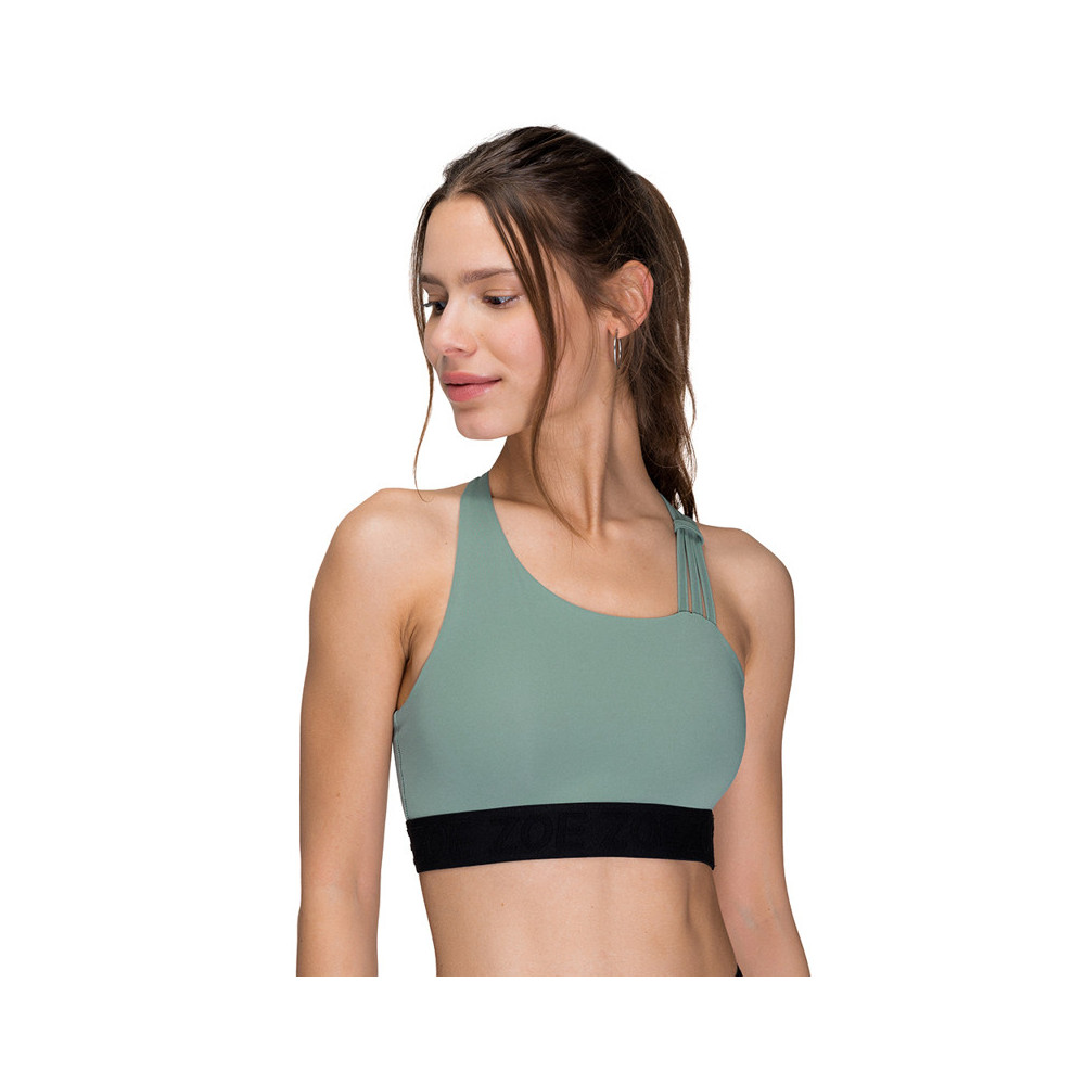 Iris Asymmetrical Bra, Sage Green, Zoe Iris Asymmetrical Bra, Sage Green, Zoe