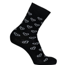 Zoe Heart Logo Socks, Black, Zoe