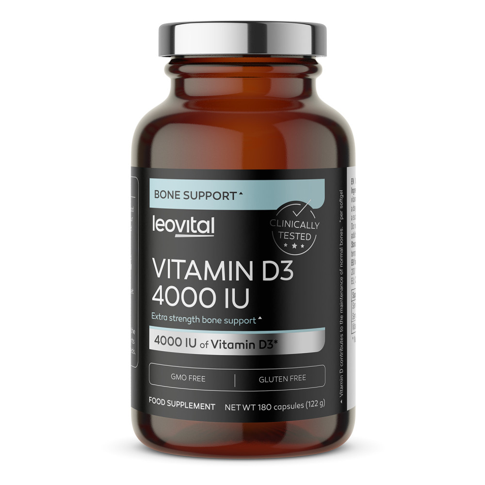Vitamin D3 4000 IU, 180 capsules, Leovital Vitamin D3 4000 IU, 180 capsules, Leovital