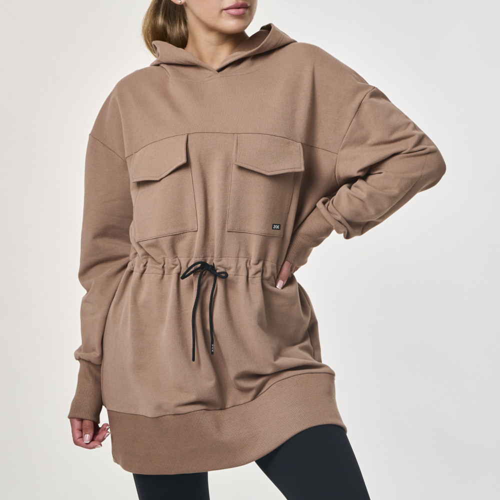 Anya Dress, Cream Brown, zoe Anya Dress, Cream Brown, zoe