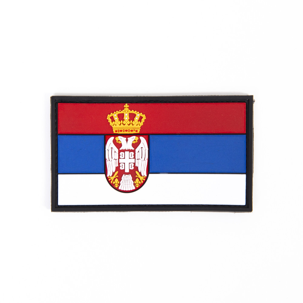Patch mit Klettverschluss, serbische Flagge - Polleo Sport