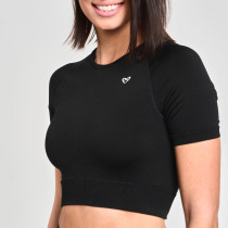Ella Seamless Crop Top, Black, zoe