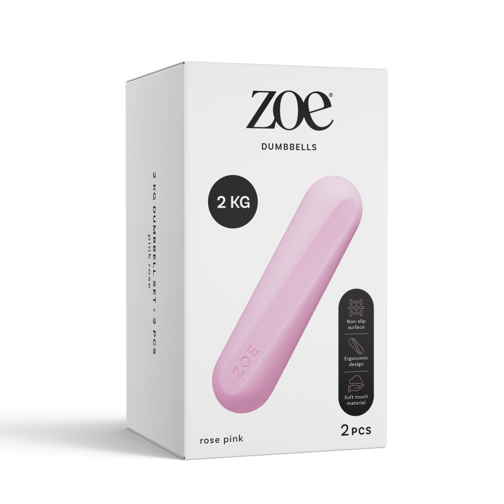 zoe Dumbells, 2 kg, Rose Pink zoe Dumbells, 2 kg, Rose Pink