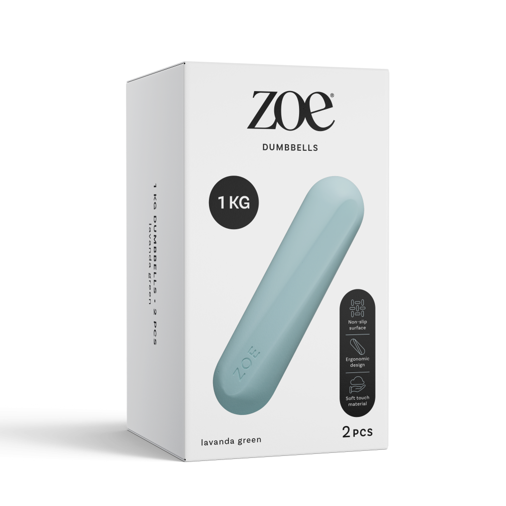 zoe Dumbells, 1 kg, Lavanda Green zoe Dumbells, 1 kg, Lavanda Green