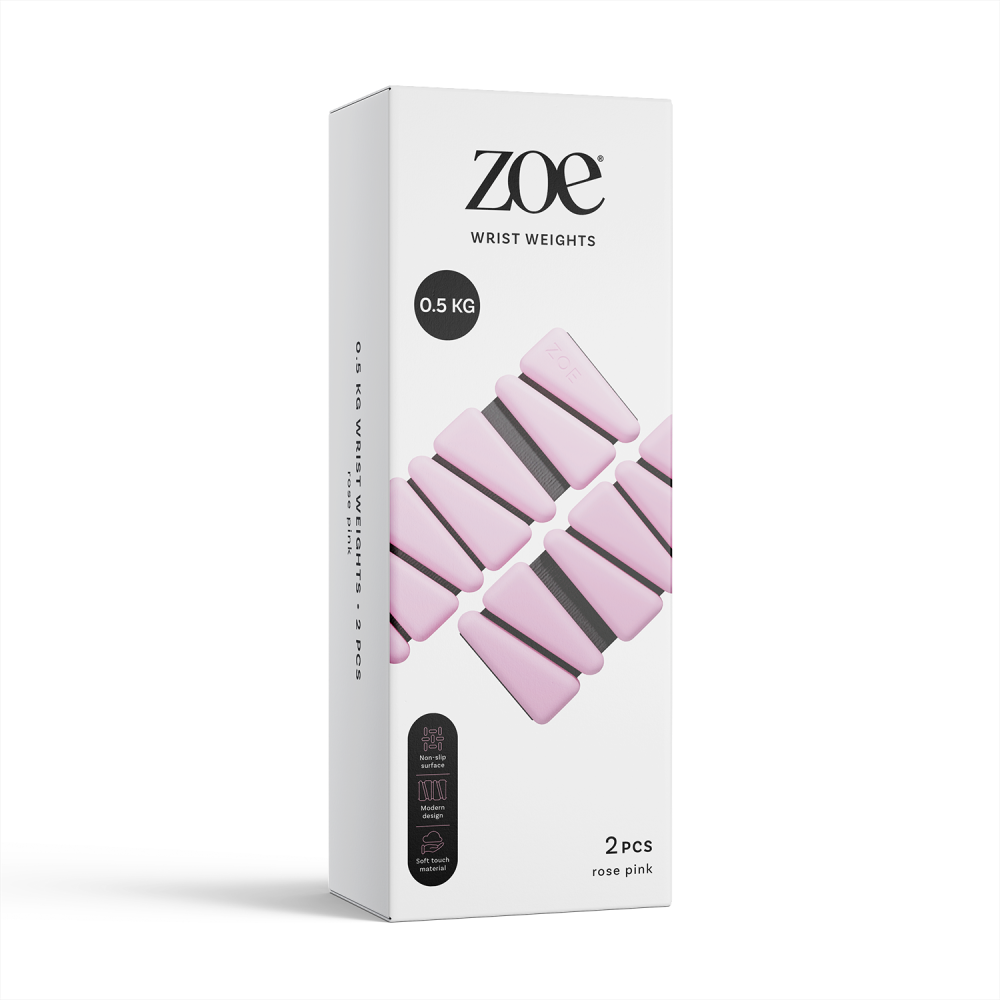 zoe Wrist Weights, 0.5 kg, Pink Rose zoe Wrist Weights, 0.5 kg, Pink Rose