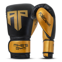 Polleo x AP Boxing Gloves Leather, Black/Golden