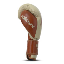 Polleo x AP Boxing Gloves Leather, White/Brown