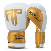 Polleo x AP Boxing Gloves Leather, White/Golden