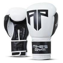 Polleo x AP Boxing Gloves Leather, White/Black