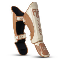 Polleo x AP Shinguards, White/Brown