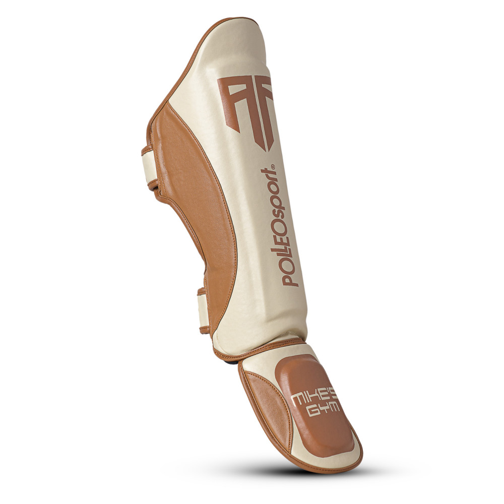 Polleo x AP Shinguards, White/Brown Polleo x AP Shinguards, White/Brown