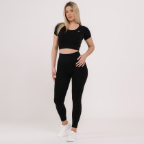 Flux Seamless Crop Top, Black, zoe