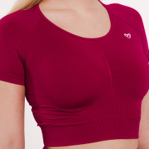 Flux Seamless Crop Top, Coral, zoe