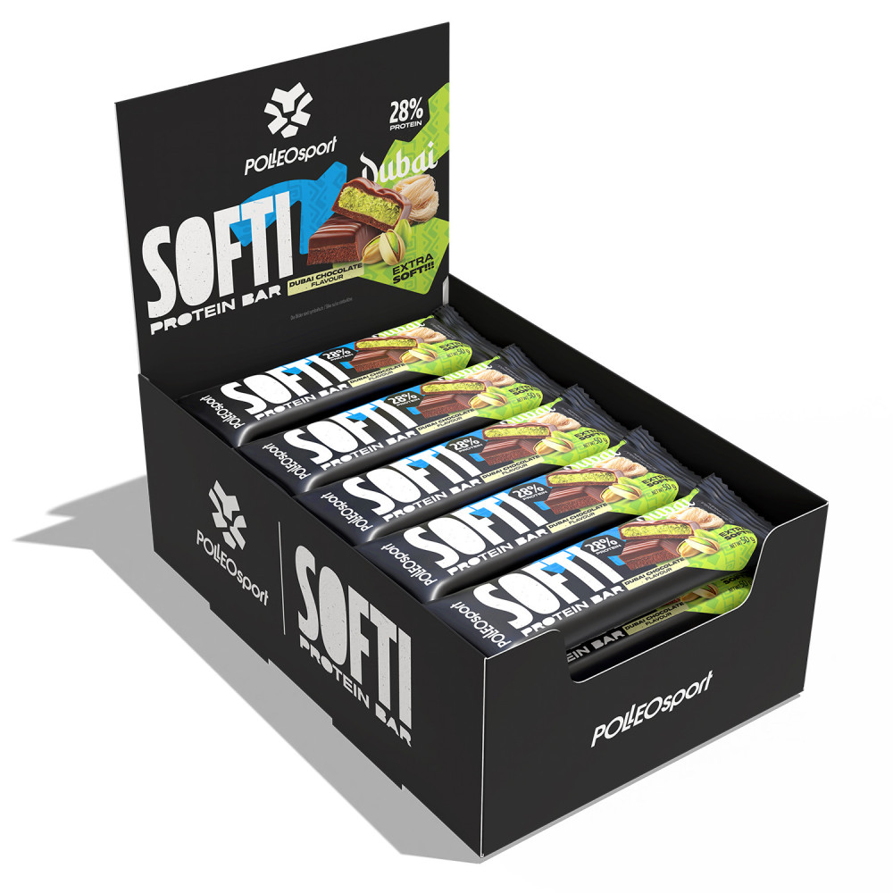 Polleo Sport Softi Protein Bar, Dubai Chocolate, 50 g