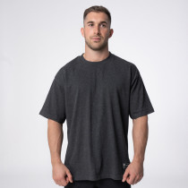 Polleo Men's Forge Oversized Statement Short Sleeve T-Shirt, Grey
