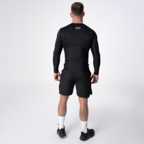 Polleo Men's Titan Compression Long Sleeve Shirt, Black, Polleo Sport