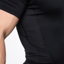 Polleo Men's Titan Compression Mesh Short Sleeve T-Shirt, Black