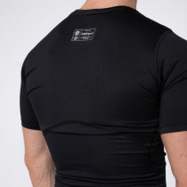 Polleo Men's Titan Compression Mesh Short Sleeve T-Shirt, Black