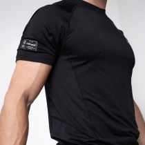 Polleo Men's Titan Technical Short Sleeve T-Shirt, Black, Polleo Sport