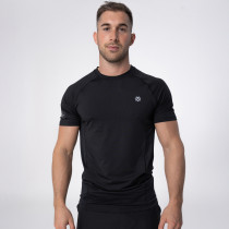 Polleo Men's Titan Technical Short Sleeve T-Shirt, Black, Polleo Sport